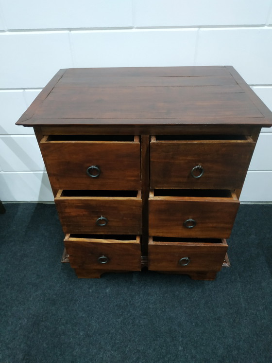 Image 1 of Rustic Vintage wooden chest of drawers wall cabinet