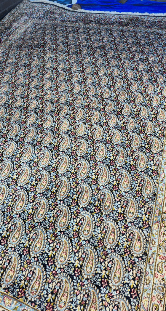 Image 1 of Antiker Kerman Kirman 370x270cm handgeknüpft Premium Qualität Meisterwerk persischer Handwerkskunst  Perserteppich Orientteppich