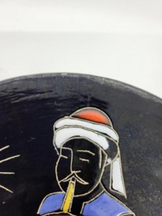 Image 1 of Assiette Décorative en Céramique par H. Arfaoui, 1970s