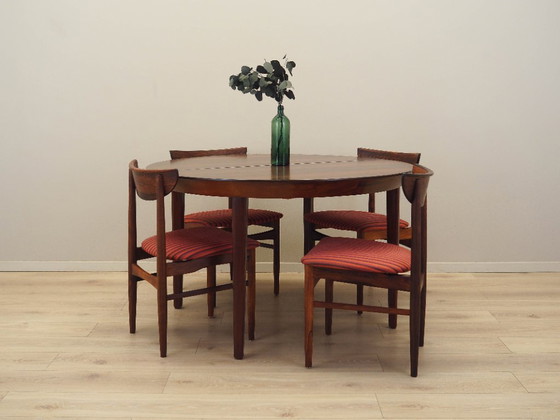 Image 1 of Round rosewood table, Danish design, 1960s, manufacturer: Gudme Møbelfabrik, designer: Ole Hald