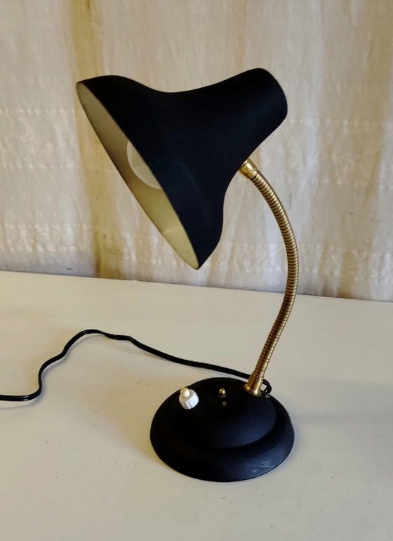 Articulated Metal and Brass Table Lamp - Mid-20th Century (photo 3 of 11)