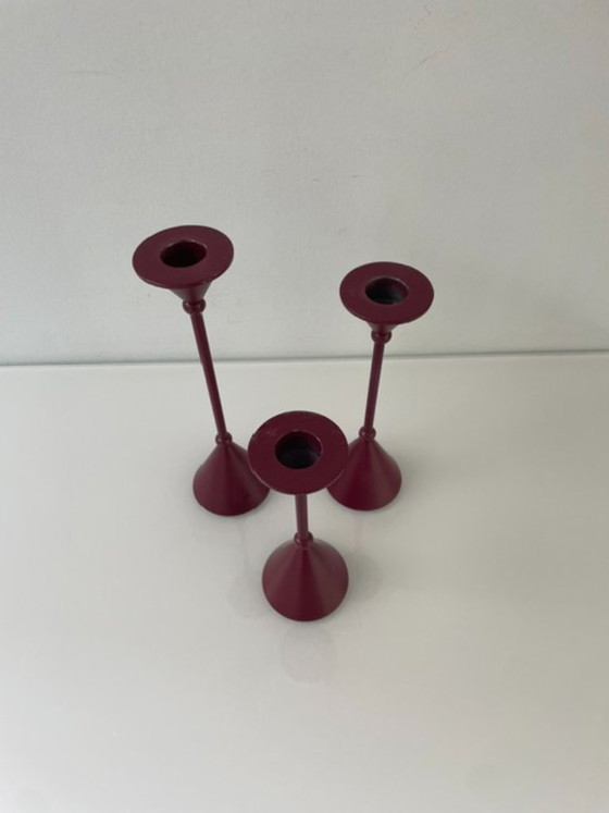 Image 1 of Set van 3 Memphis style kandelaren