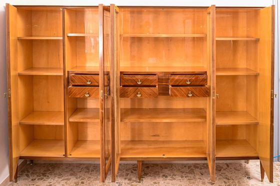Libreria da Studio, Intarsi a Diamante, Stile Paolo Buffa, Italia 1950-60 – Librerie, Metallo (photo 3 of 16)