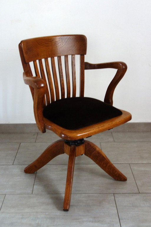 Fauteuil Américain en Chêne, Début XXème