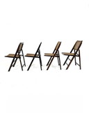 Set van 4 vintage webbing klapstoelen, Italië ‘60