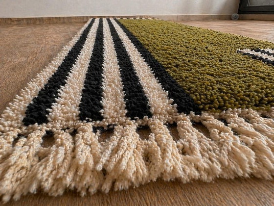 Traditioneel handgemaakt groen patroon vloerkleed voor de hal, afmeting 75/300 cm – Aime Té (photo 2 of 5)