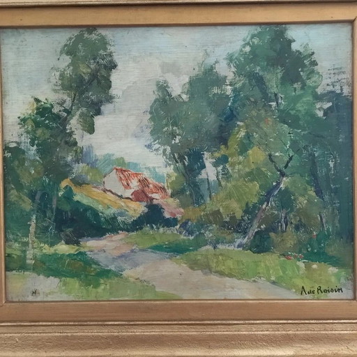 Tableau impressionnisme. Auguste De Roisin né en Belgique en 1889.