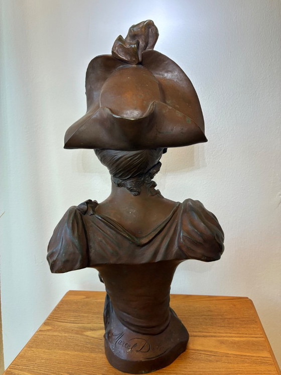 SELTENE Museumsqualität Jugendstil Bronze Büste von Marcel Début – Bildhauerei (photo 4 of 19)