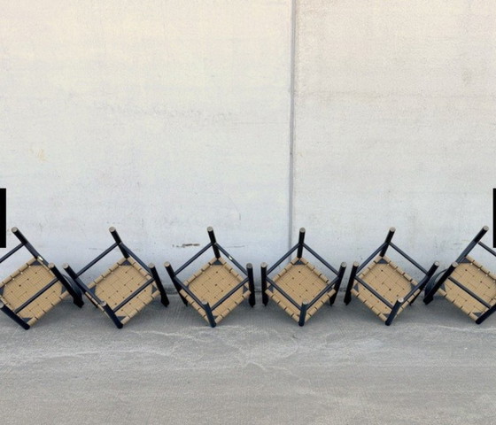 Image 1 of Set da pranzo Fritz Hansen in papercord di Mogens Lassen