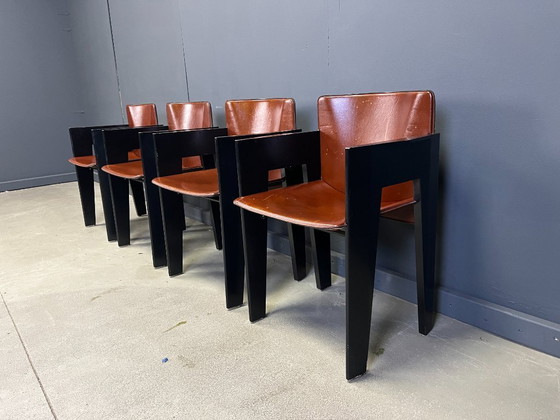 Image 1 of Fauteuils postmodernes d'Arnold Merckx pour Arco - ensemble de 4 - années 1980