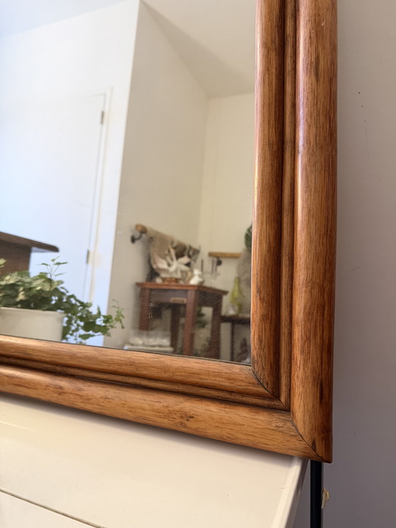 Image 1 of Mirror in wooden frame 1980s