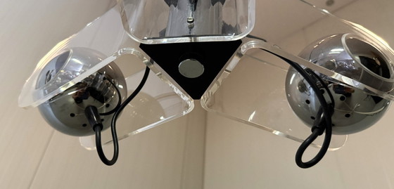 Image 1 of Lámpara colgante de plexiglás estilo Gino Sarfatti de los años 70