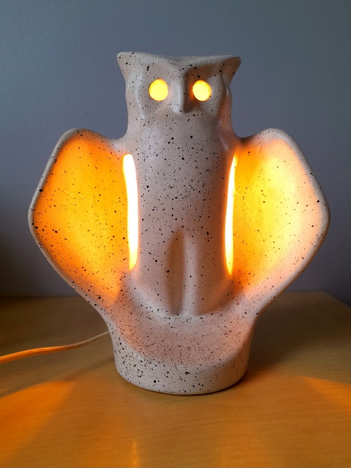 Ceramic owl lamp, 1970
