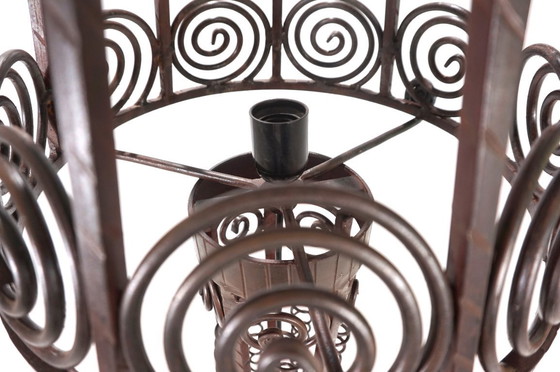 Image 1 of Lampadaire Art Nouveau en fer forgé, 1920