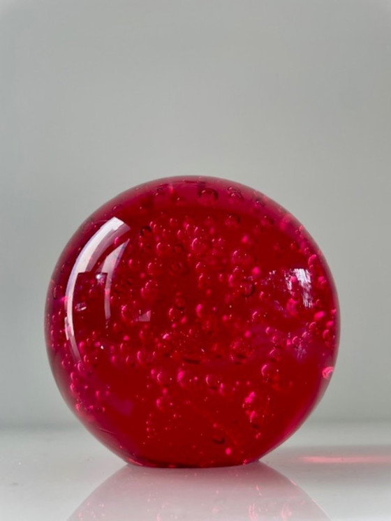 Image 1 of IKEA vintage design classic – glazen presse-papier rood