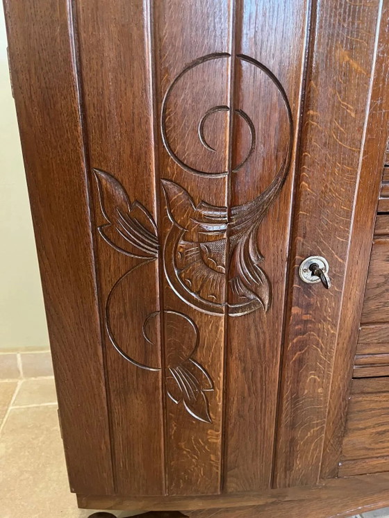 Art Deco low furniture – Sideboard, Marble, Wood (photo 8 of 21)