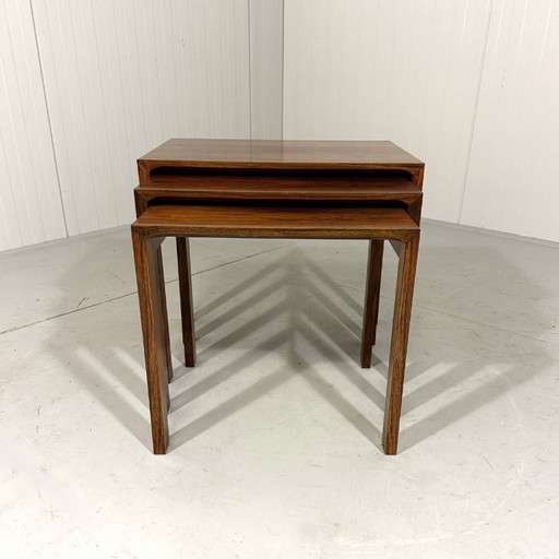 Wilhelm Renz Beistelltische aus Palisanderholz, 1960er Jahre