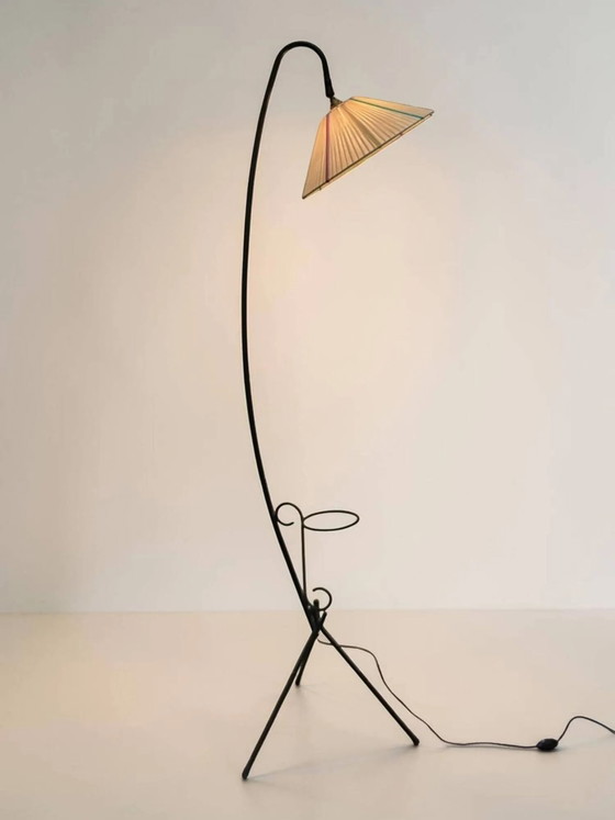 Lampada da lettura a treppiede, Francia, anni '50 – Lampade da terra, Metal, Brass, Retro (photo 9 of 9)