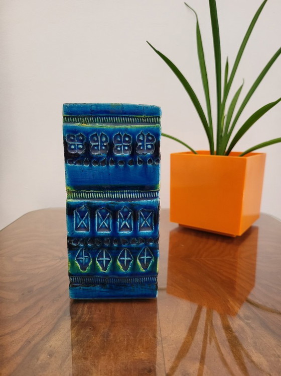 Image 1 of Bitossi glazed ceramic vase, Riminini decor, Aldo Iondi, 1960s in Italy