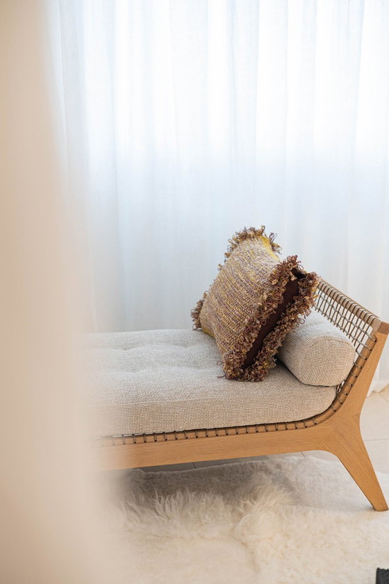 Divano Klismos di Knoll International, Divani, Tessile, Legno, Beige, Mid Century Modern (foto 4 di 6)