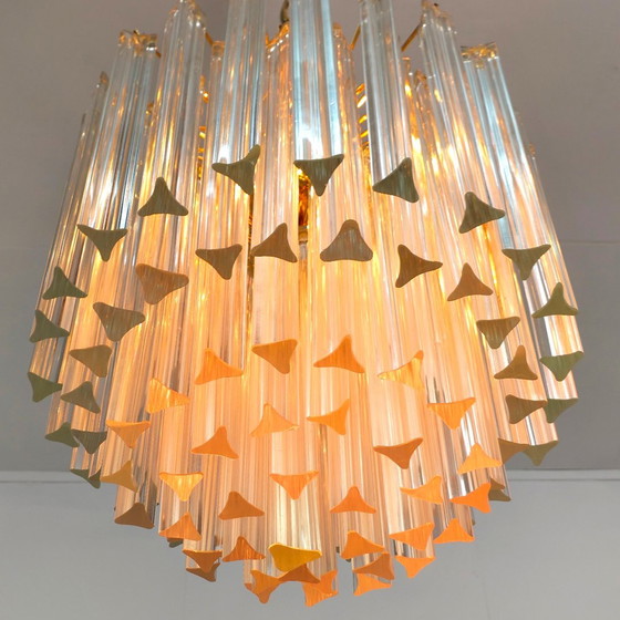 Image 1 of Novaresi kroonluchter glas murano Italiaans design 70s