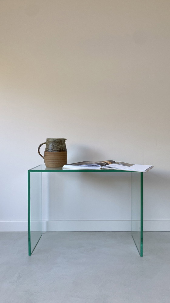 Image 1 of Vintage Glass Coffee Table / Side Table of Heavy Quality