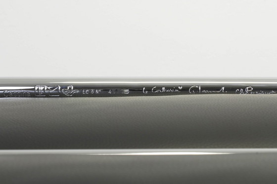 Image 1 of Lc3 Le Corbusier, Cassina, Charlotte Perriand lederen stoelstoelen