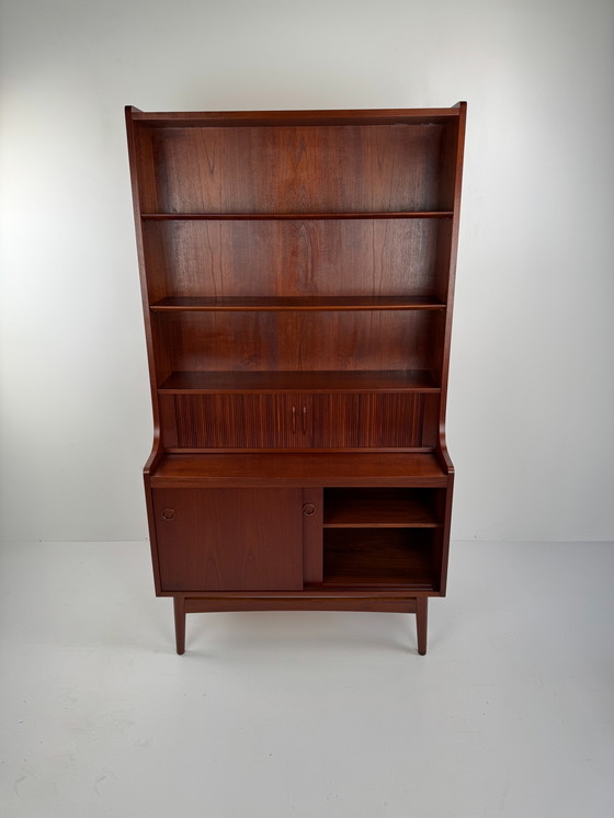 Image 1 of Johannes Sorth for Nexø Møbelfabrik Bornholm Bookcase with Writing Desk