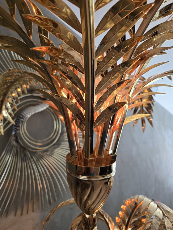 Image 1 of Lampe vintage en forme de palmier style 80s/90s Maison Jansen