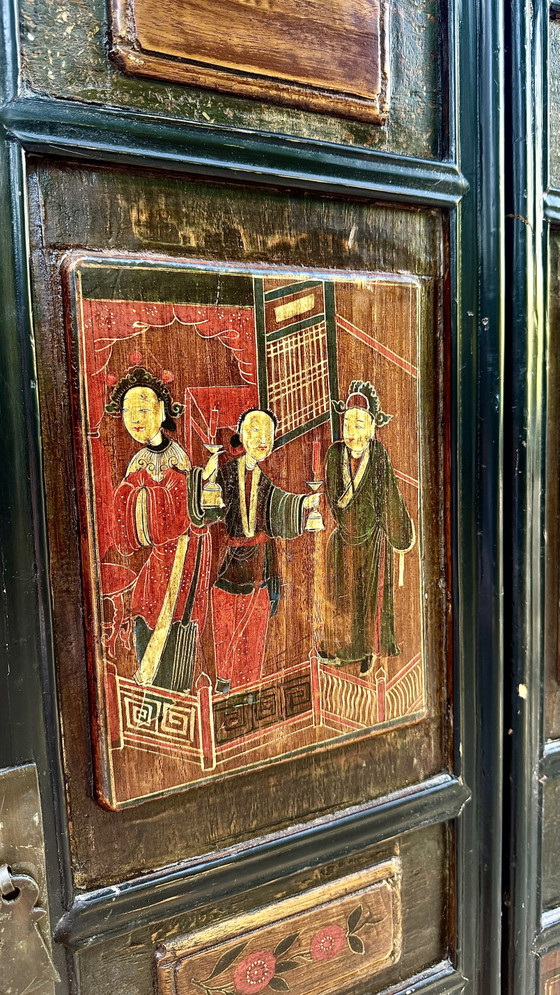 Handgemaakte Chinese Lakkast – Met Rijke Historie (2e Eigenaar) – Ladekasten, Wood (photo 3 of 8)