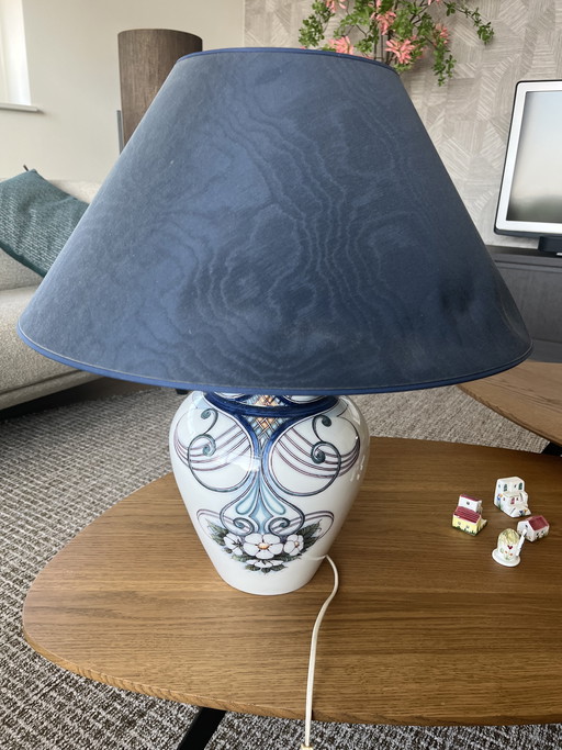 Originele Schemerlamp Met Makkum Aardewerkvoet