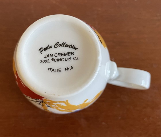 Due tazzine da caffè espresso con piattini, motivo astratto, Jan Cremer, Stoviglie, Ceramica, Porcellana (foto 7 di 12)