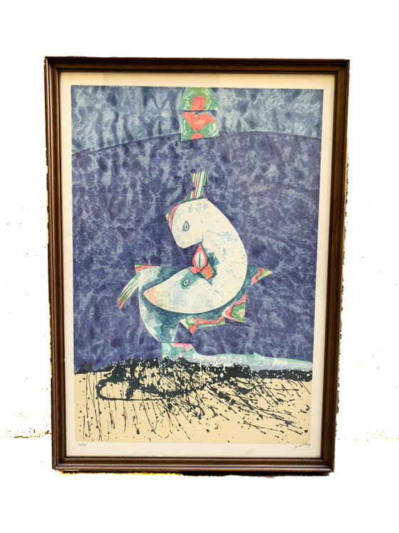 Lithographie Gianni Dova, années 1960, Peintures et dessins (photo 2 sur 4)