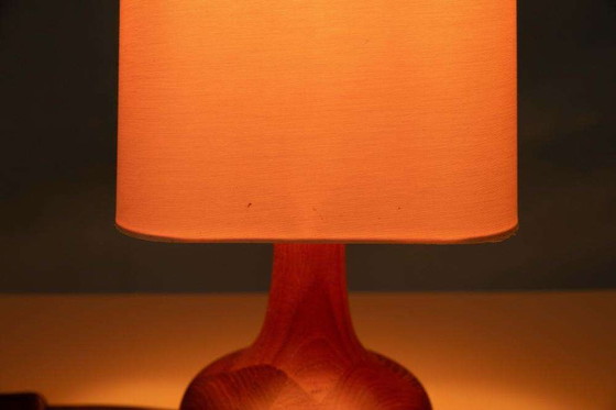 Image 1 of Japandi Deens design tafellamp teakhout, sixties table lamp