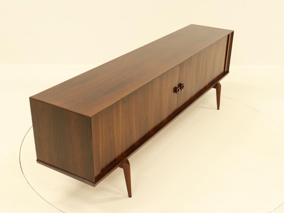 Image 1 of Grande credenza in palissandro con ante a tamburo di Oswald Vermaercke per V-Form, Belgio, anni '60