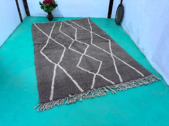 Tapis Beni Ouraine en laine naturelle tissé main traditionnelle 2/3 m – Aime Té, Wool (photo 9 of 10)