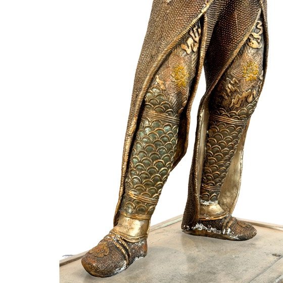 Monumental pair of bronze Japanese samurai – Miyao-style, 20th century – Sculpture, Metal (photo 7 of 11)