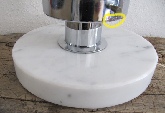 Image 1 of Table lamp Lamp table lamp Mazegga Carlo Nason Murano glass marble chrome Italy 60s