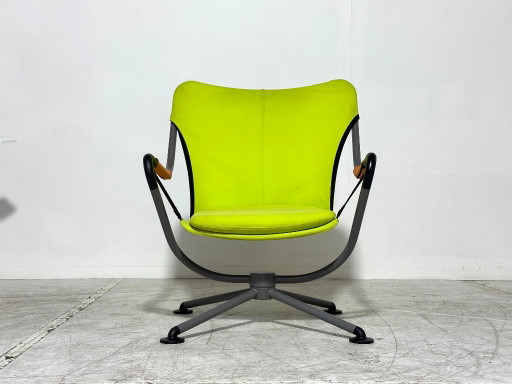Sillón Vitra Waver - Konstantin Grcic - verde, gris, naranja - sillón giratorio - fuera de producción (photo 2 of 8)