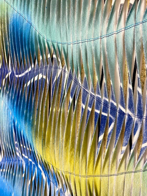 Image 1 of Textile sculpture painting. ref Nordic Shards