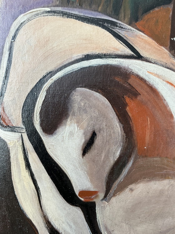 Image 1 of Kadar Bela unsigned Vintage Painting Cubism