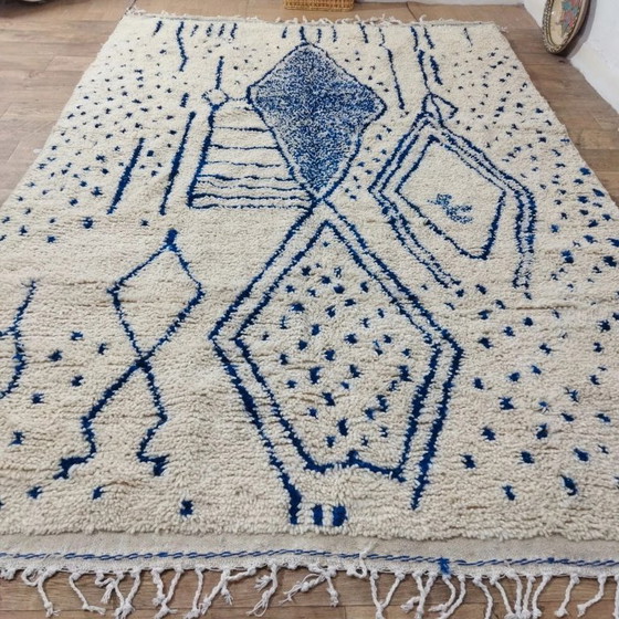 Image 1 of Beni Ouarain Teppich Luxus XXL – 100% Naturwolle, handgewebt (292×200 cm)