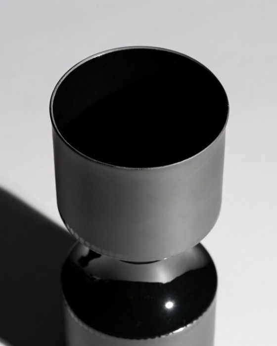 Image 1 of Sculptural Rosenthal Studio-Line Vase Duo Tapio Wirkkala Black & White Porcelain