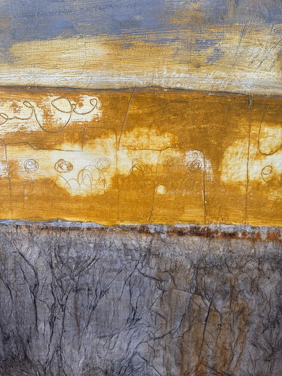 Image 1 of Modern Abstract Painting 'Summer' – Chris Vandenheede – 80x70 cm