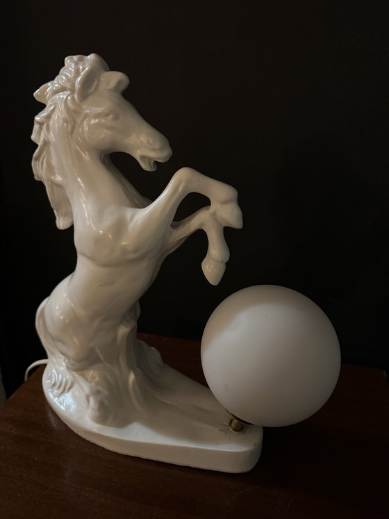 Image 1 of White Horse Lamp, 1970s