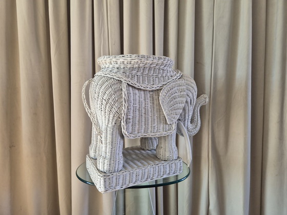 Image 1 of Vintage wicker elephant