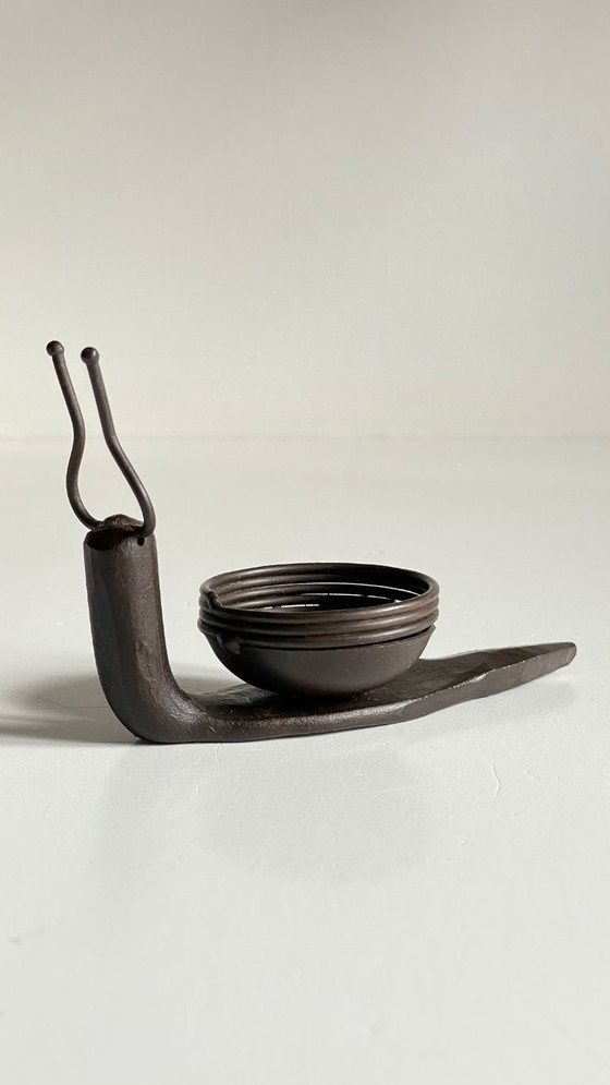 Image 1 of Vintage Brutalist Snail Candlestick