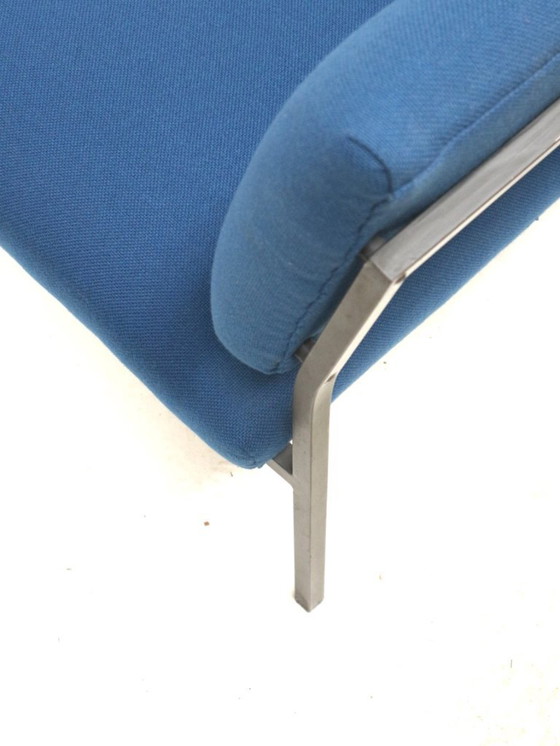 Image 1 of 3x Vintage blauwe fauteuils uit de jaren ’70