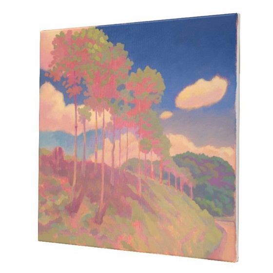 Image 1 of Original painting "Row of Trees" 50x50cm, acrylic paints on canvas