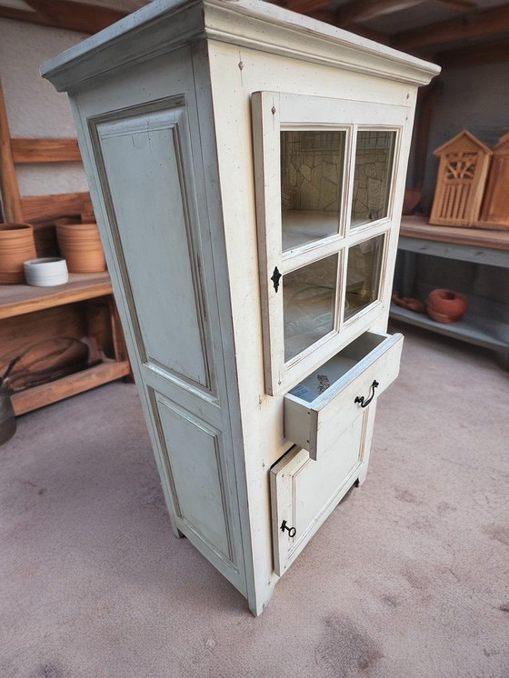 Image 1 of Antique wooden display cabinet